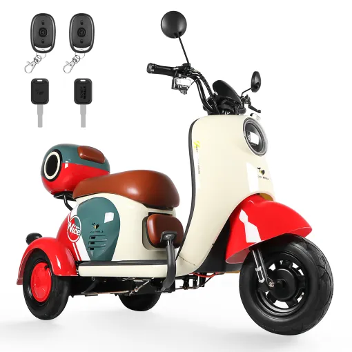 [124199] MotoBici Electrica Honeywhale V1 3 Ruedas  (Rojo)