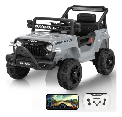  Carro Montable Electrico Niños Honey Whale BDQ-1208 (Gris)