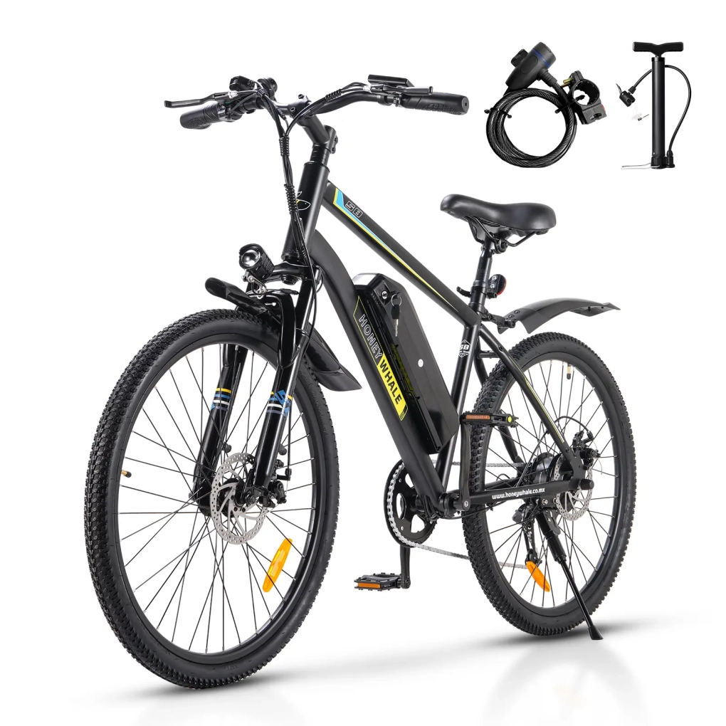 [127762] Bicicleta Eléctrica con Batería Extraíble Honey Whale S8 (Negro)