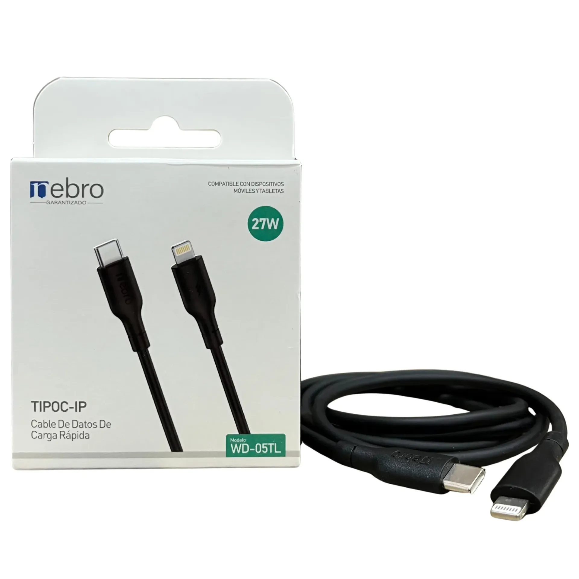 CABLE NEBRO WD‐05TL TIPO C A LIGHTING 1M 27W