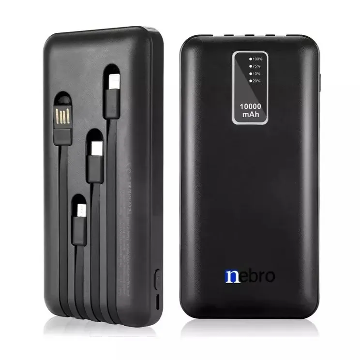 BATERIA EXTERNA NEBRO WB-014 MULTICABLE 10000MAH