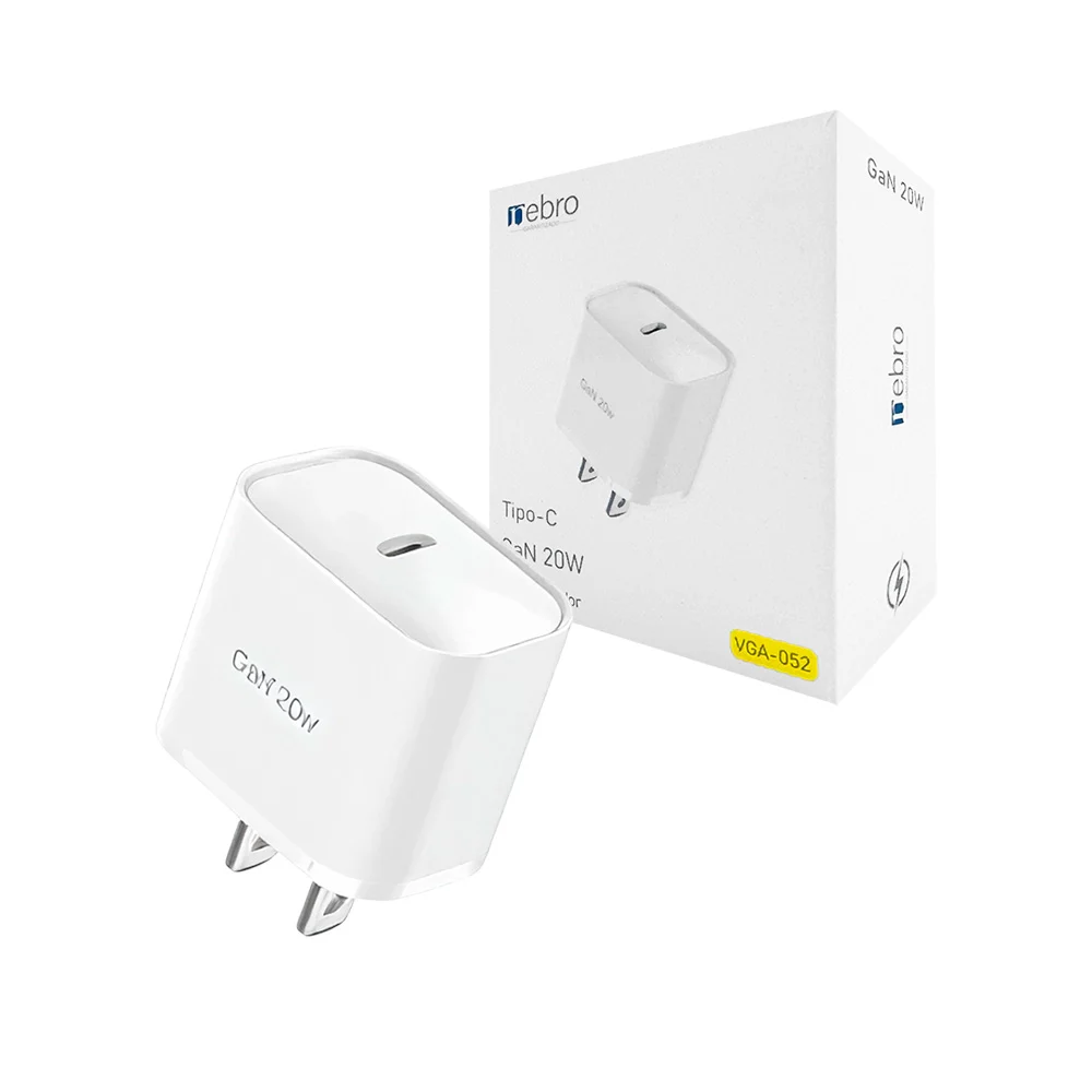 CARGADOR NEBRO CUBO VGA-052 TIPO-C MINI GAN 20W