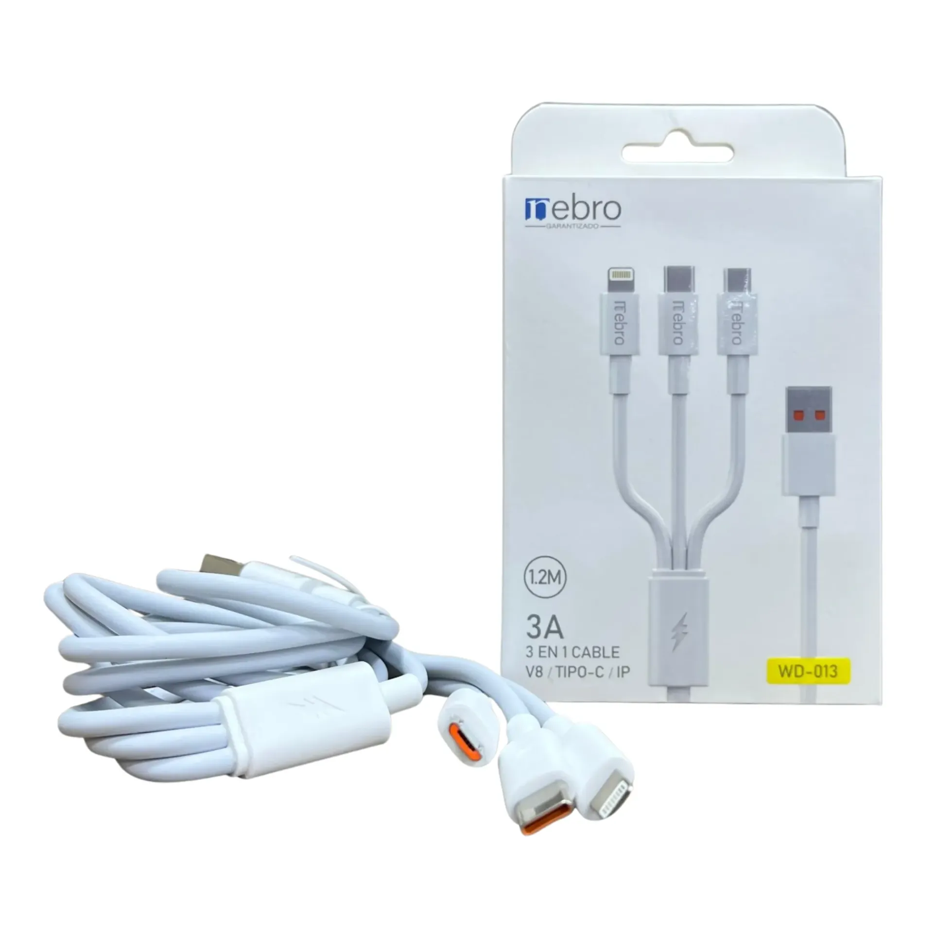 CABLE NEBRO WD-013 DATOS 3.0A 3 EN 1