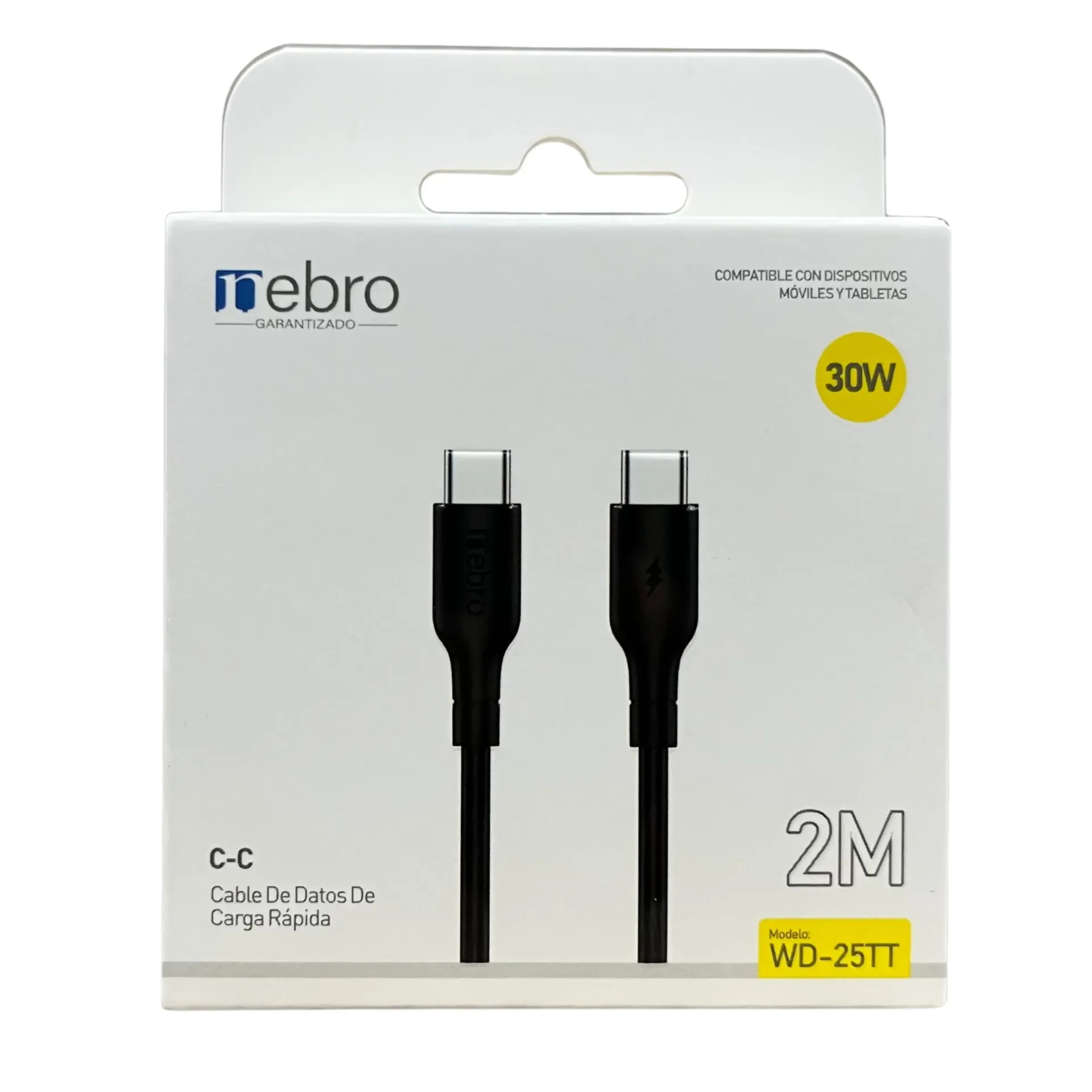 CABLE NEBRO WD-25TT TIPO-C-TIPO-C 2M 30W