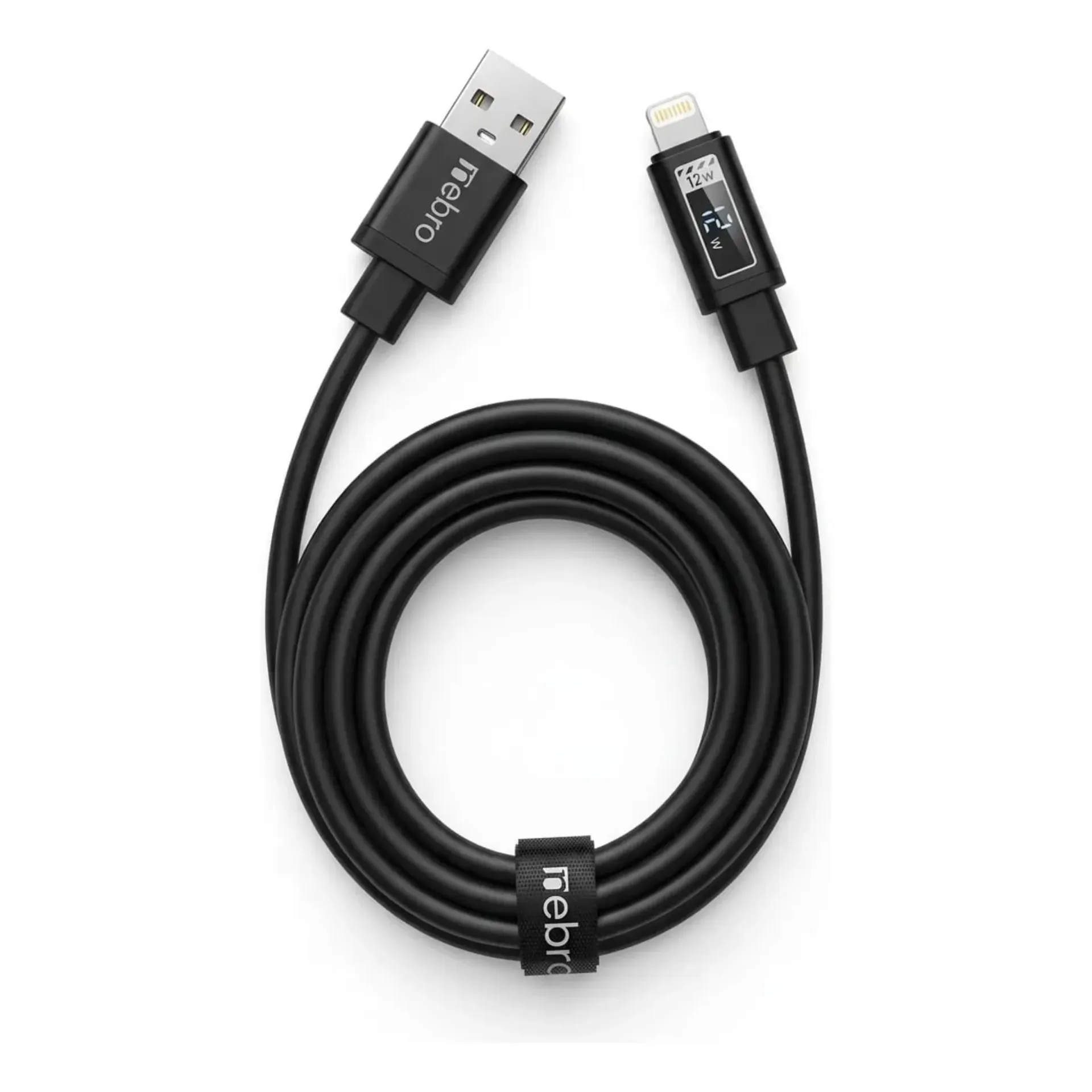 CABLE NEBRO WD-302L DATOS DE CARGA RAPIDA DE PVC USB-A A IPHONE 12W 1.2M