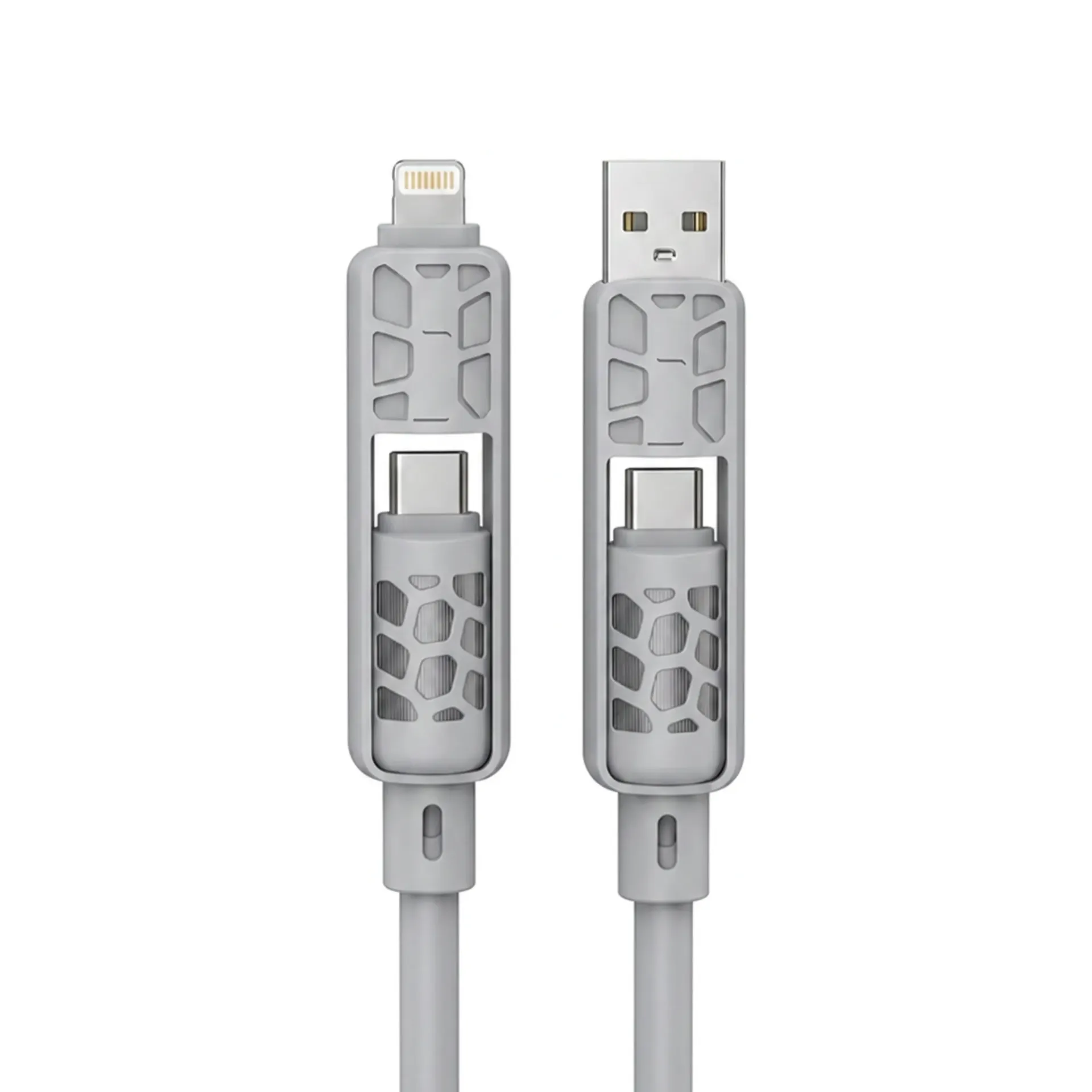 [131080] CABLE NEBRO WD-316 CARGA RAPIDA 4 EN 1 240W 1.2M (Gris)