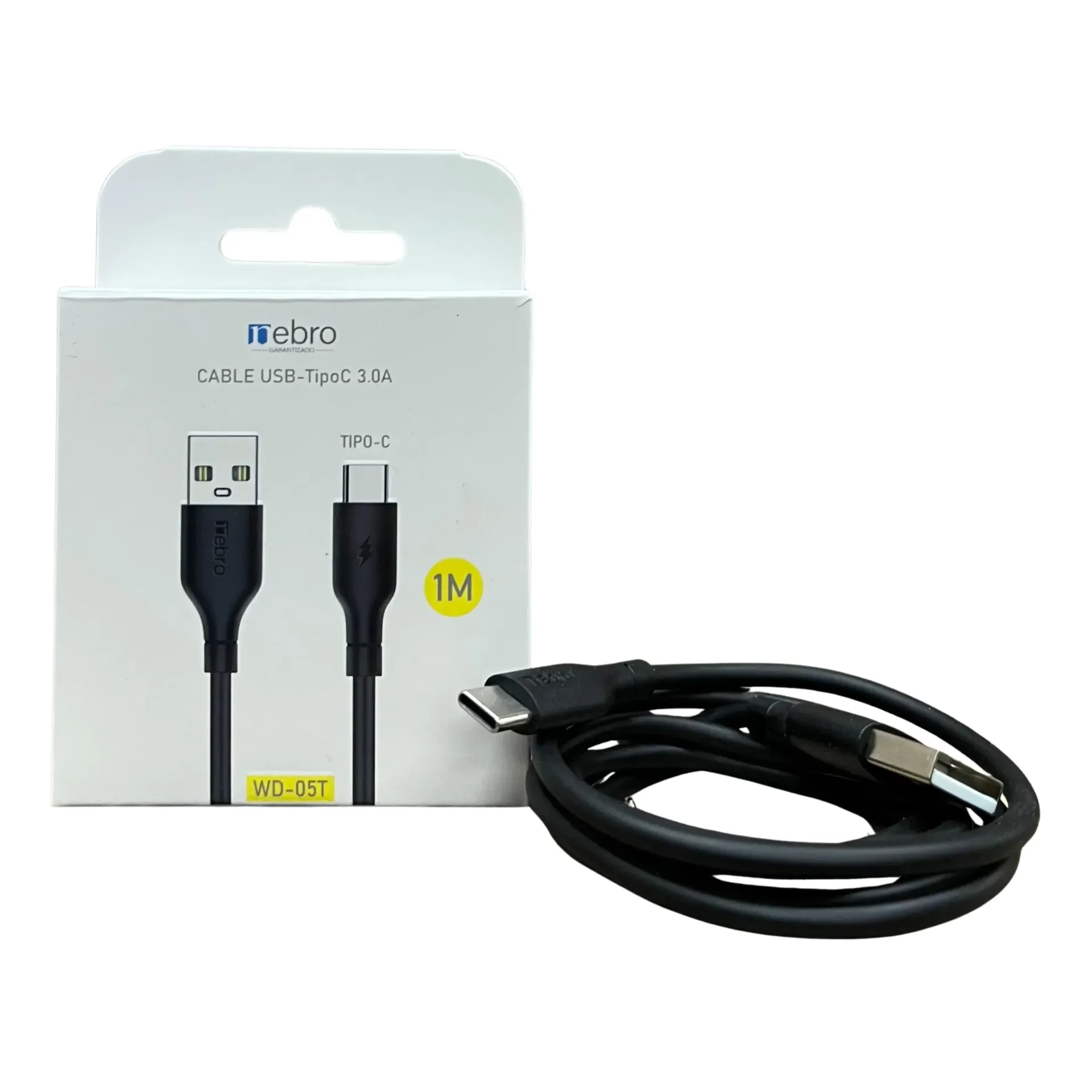 CABLE NEBRO WD-05T USB-TIPO-C 3.0A 1M