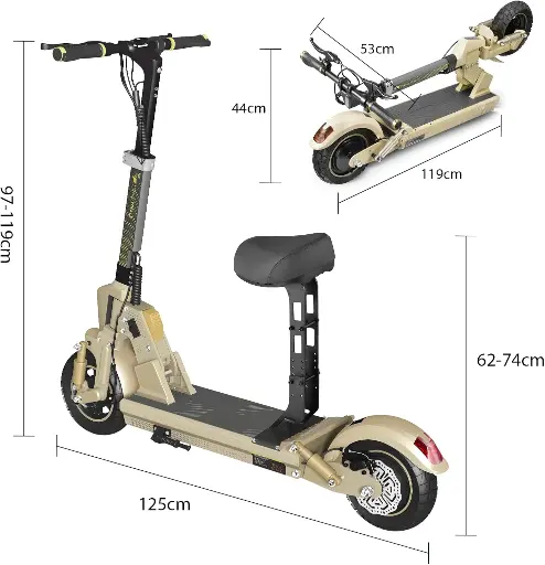 Scooter Electrico Honeywhale C1 PRO con asiento