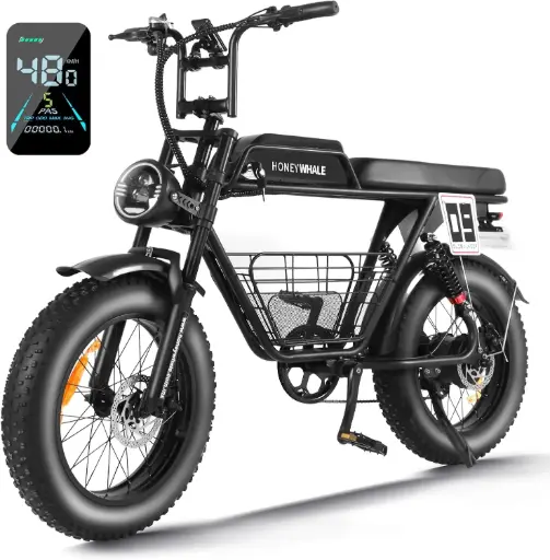 [124046] Bicicleta Electrica Plegable HoneyWhale K7 Negro